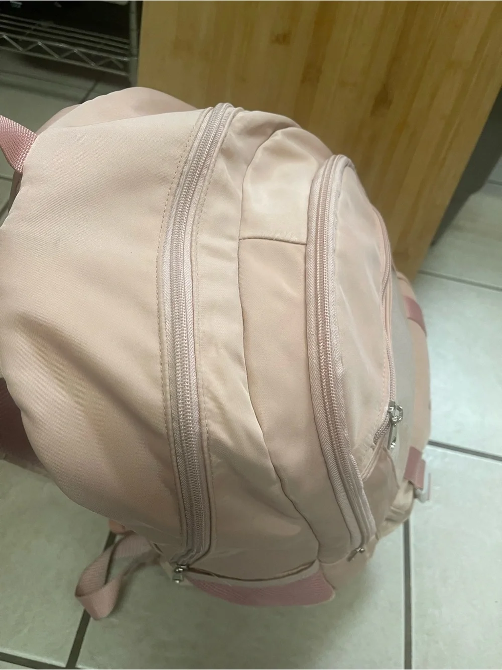 Kids Pink Bow Accent Backpack